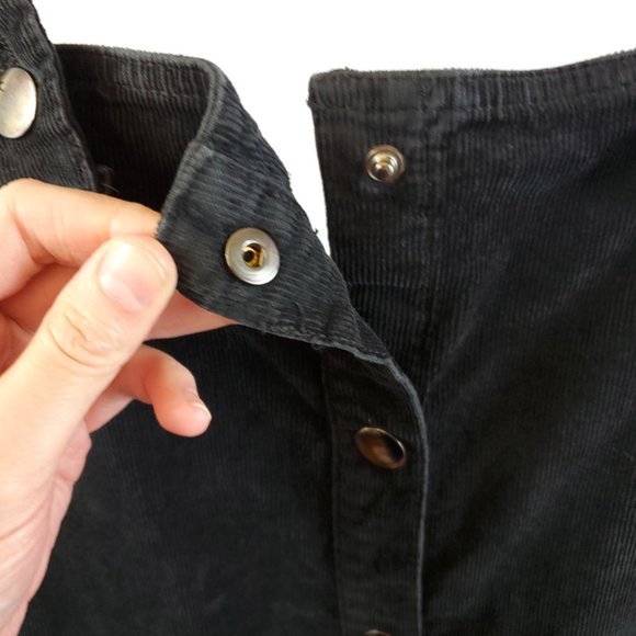 NWT Zara Black Snap Front Corduroy Jumper/Skirt-All Medium - Picture 8 of 15